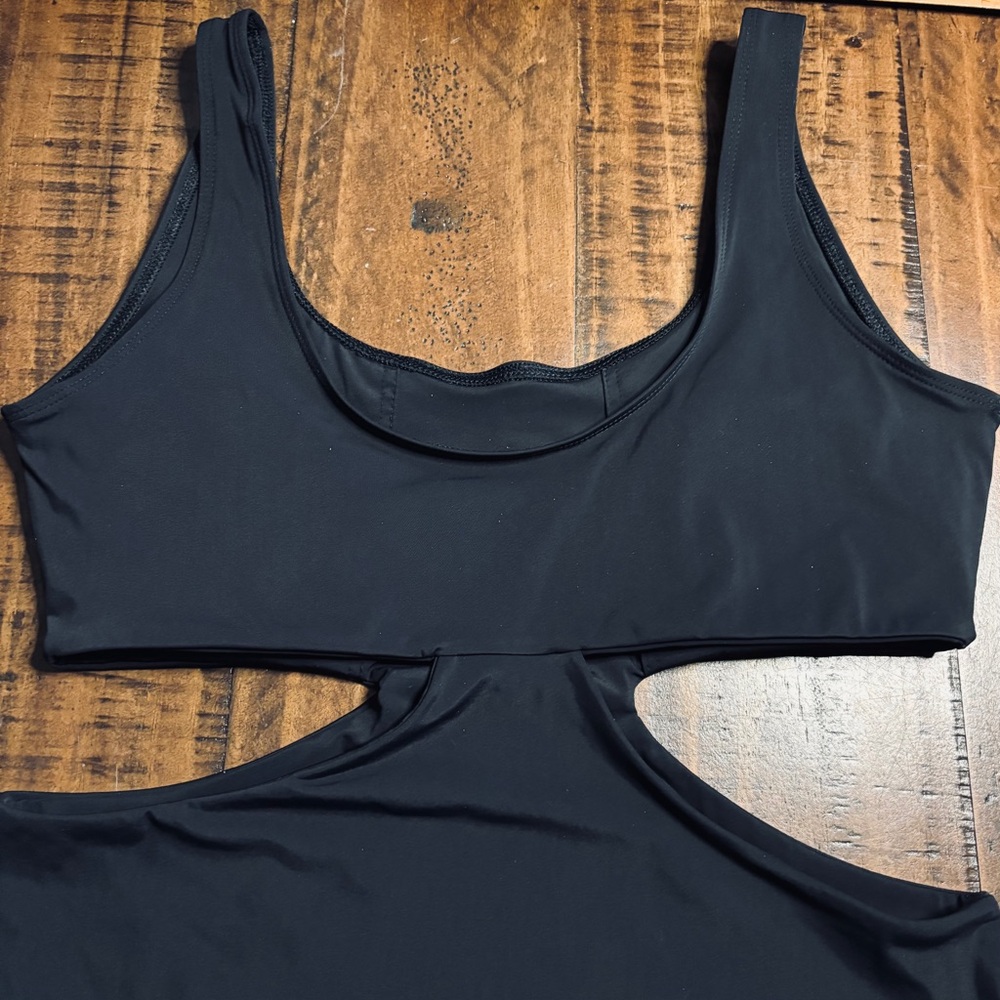 Sweet Pea by Staci Frati Monokini Swimsuit Black Cut-out One Piece Size Large - Picture 7 of 9